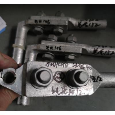 铝 接线掌  直型总长152 掌长80 掌宽40 掌厚8 孔数2 孔径φ12 邻边孔距40*40 对角孔距无 线夹长度60 线管内径φ12 抱箍厚度φ5    L型尺寸看描述  有图纸 内部编号32